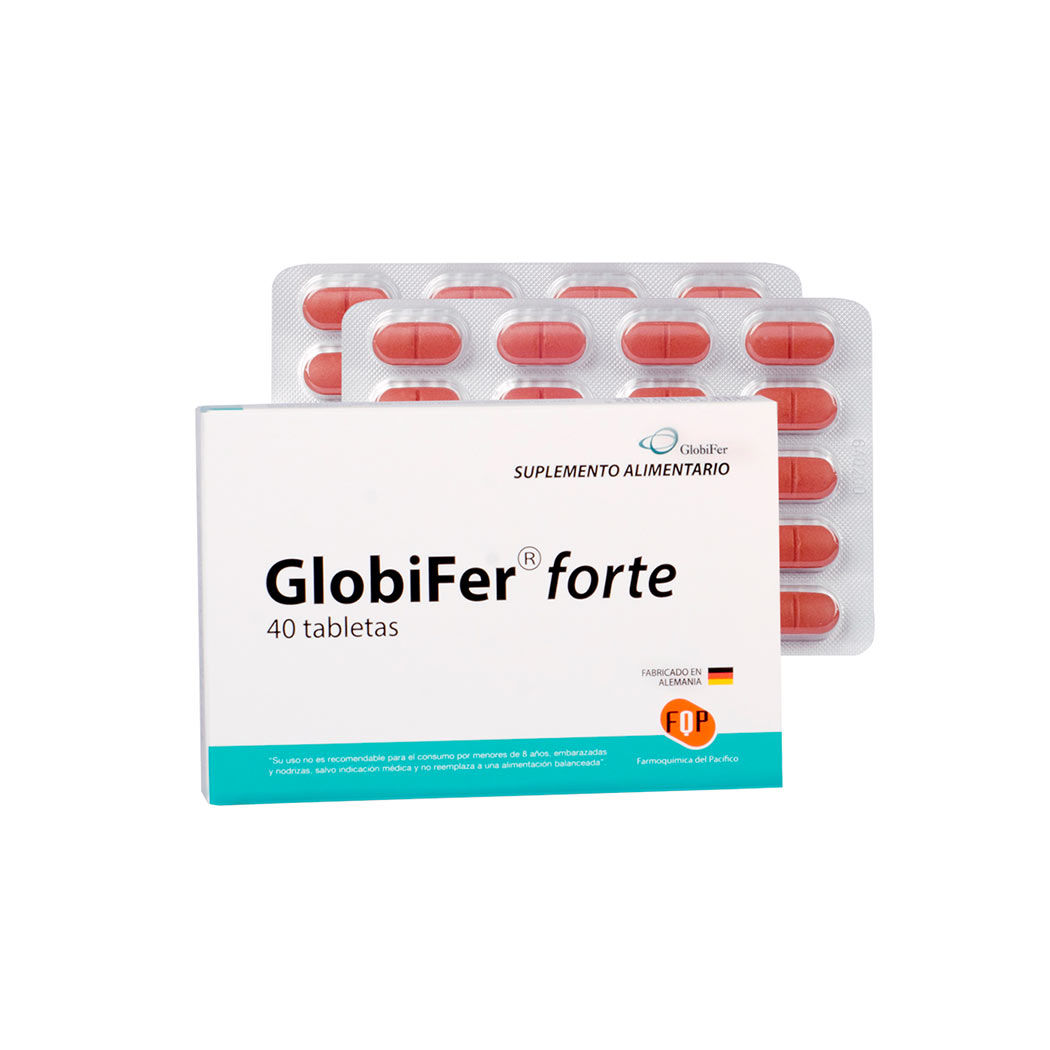 GLOBIFER FORTE SUPLEMENTO ALIMENTARIO COMPRIMIDOS 40 Redfarma Una